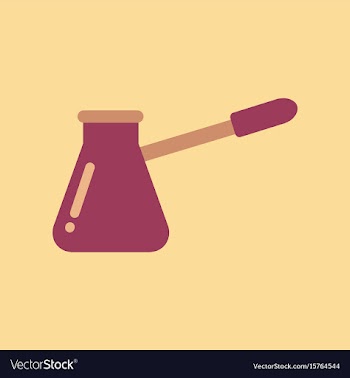 Flat icon on background coffee arabic turk vector image
