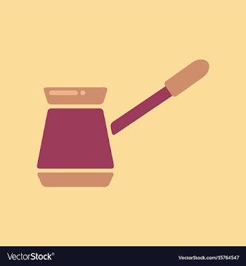 Flat icon on background coffee arabic turk vector image