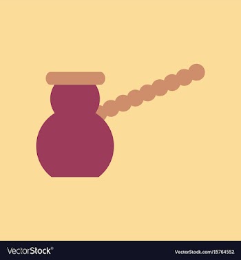 Flat icon on background coffee arabic turk vector image