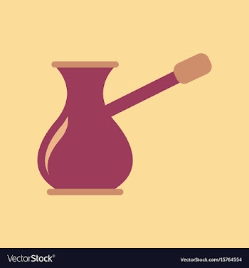 Flat icon on background coffee arabic turk vector image