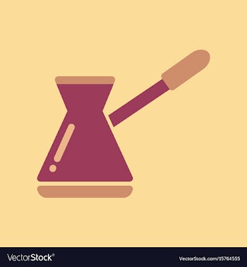 Flat icon on background coffee arabic turk vector image