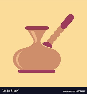 Flat icon on background coffee arabic turk vector image