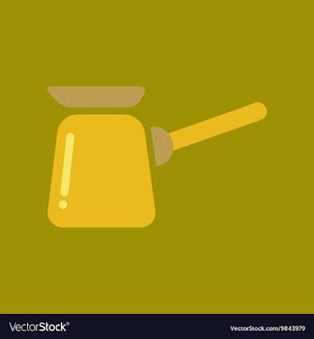 Flat icon on background coffee arabic Turk vector image