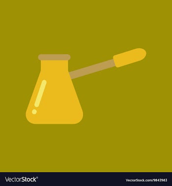 Flat icon on background coffee arabic Turk vector image