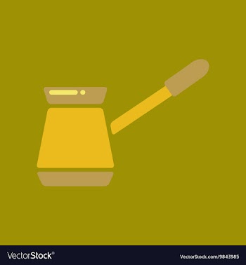 Flat icon on background coffee arabic Turk vector image
