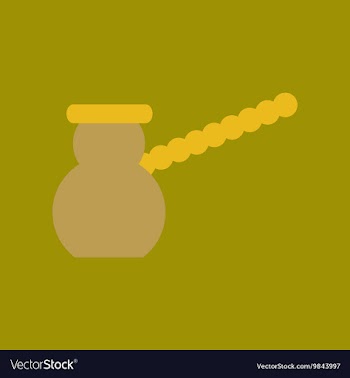 Flat icon on background coffee arabic Turk vector image