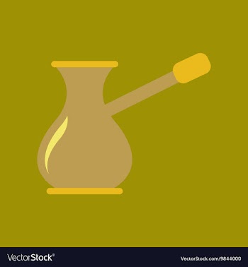 Flat icon on background coffee arabic Turk vector image