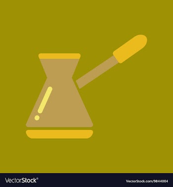 Flat icon on background coffee arabic Turk vector image