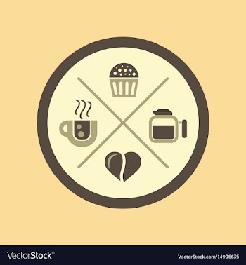 Flat icon on background coffee bean logo vector image