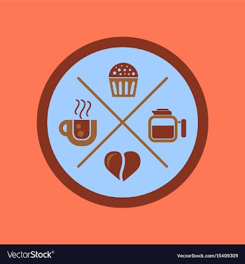 Flat icon on background coffee bean logo vector image