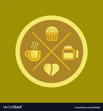 Flat icon on background coffee bean logo vector image