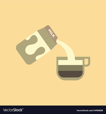 Flat icon on background coffee carton milk vector image