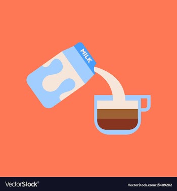 Flat icon on background coffee carton milk vector image