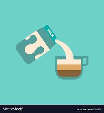 Flat icon on background coffee carton milk vector image