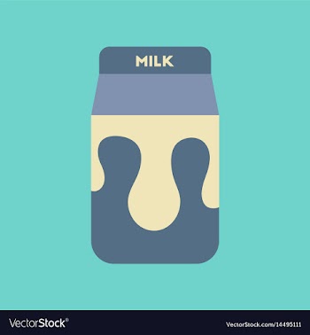 Flat icon on background coffee carton of milk vector image