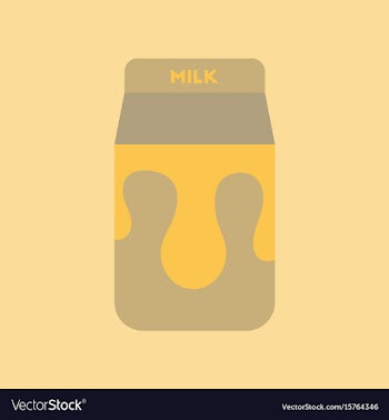 Flat icon on background coffee carton of milk vector image