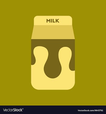 Flat icon on background coffee carton of milk vector image
