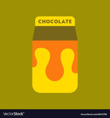 Flat icon on background coffee chocolate package vector image
