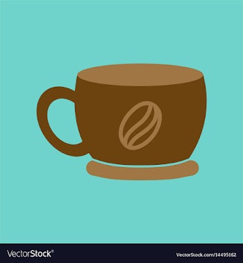 Flat icon on background coffee cup flavor vector image