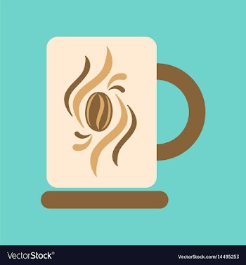 Flat icon on background coffee cup flavor vector image