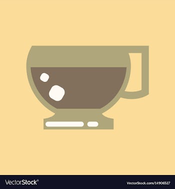Flat icon on background coffee cup flavor vector image