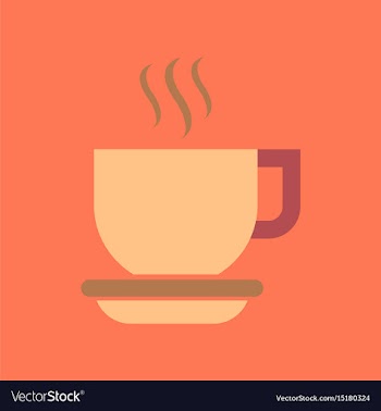 Flat icon on background coffee cup flavor vector image