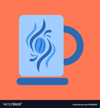 Flat icon on background coffee cup flavor vector image