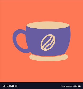 Flat icon on background coffee cup flavor vector image
