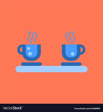 Flat icon on background coffee cup flavor vector image