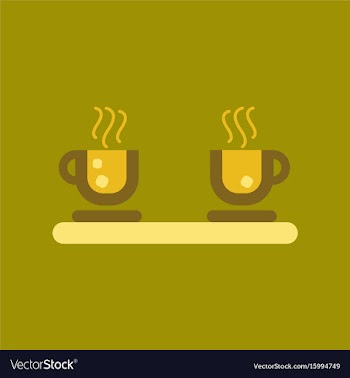 Flat icon on background coffee cup flavor vector image