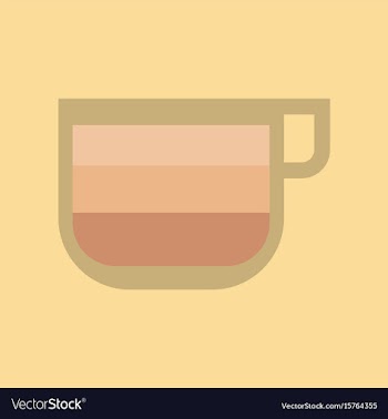 Flat icon on background coffee cup latte macchiato vector image