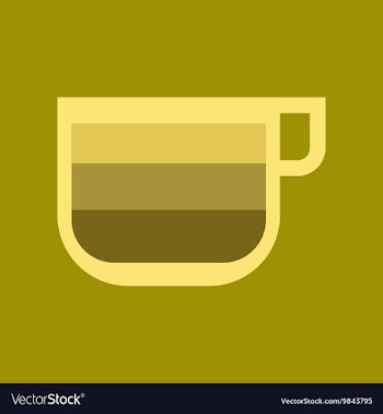 Flat icon on background coffee cup latte macchiato vector image