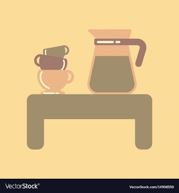 Flat icon on background coffee cup of coffee table vector image