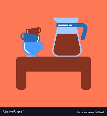 Flat icon on background coffee cup of coffee table vector image