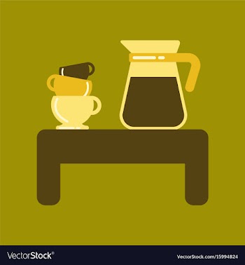 Flat icon on background coffee cup of coffee table vector image