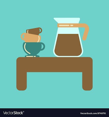 Flat icon on background coffee cup of coffee table vector image