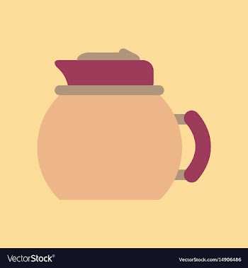 Flat icon on background coffee dishware kettle vector image