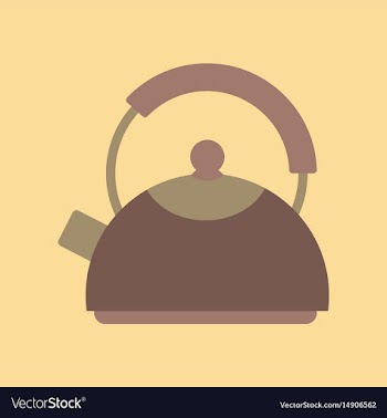 Flat icon on background coffee dishware kettle vector image
