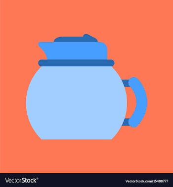 Flat icon on background coffee dishware kettle vector image