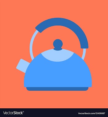 Flat icon on background coffee dishware kettle vector image