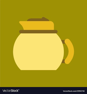 Flat icon on background coffee dishware kettle vector image
