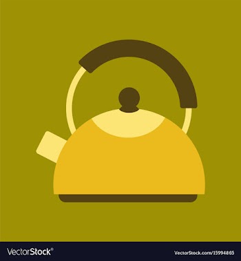 Flat icon on background coffee dishware kettle vector image