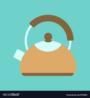 Flat icon on background coffee dishware kettle vector image
