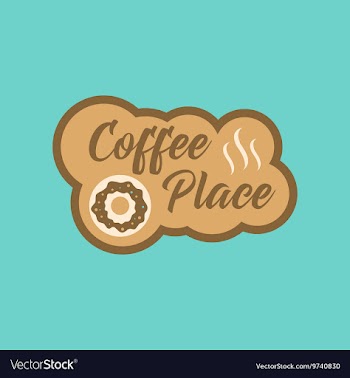 Flat icon on background coffee drink place logo vector image