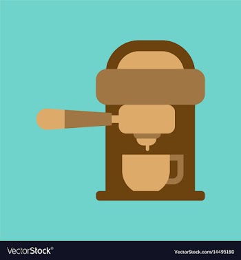 Flat icon on background coffee electronic machine vector image