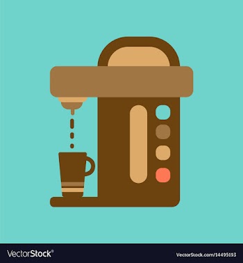 Flat icon on background coffee electronic machine vector image