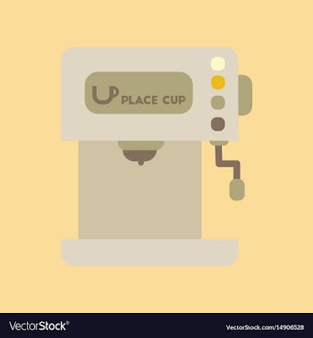 Flat icon on background coffee electronic machine vector image