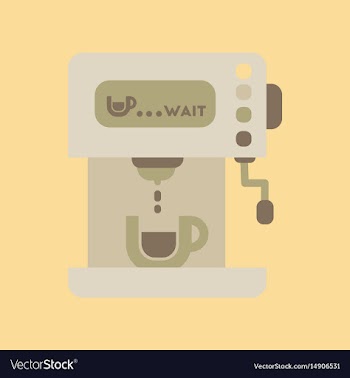 Flat icon on background coffee electronic machine vector image