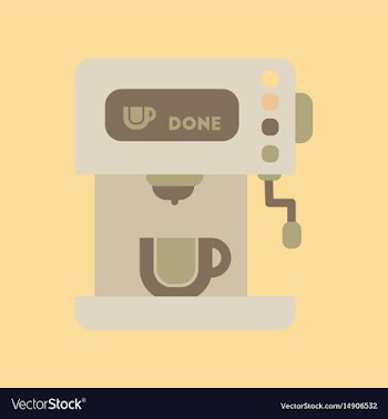 Flat icon on background coffee electronic machine vector image
