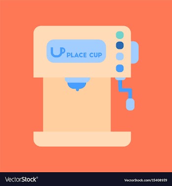 Flat icon on background coffee electronic machine vector image